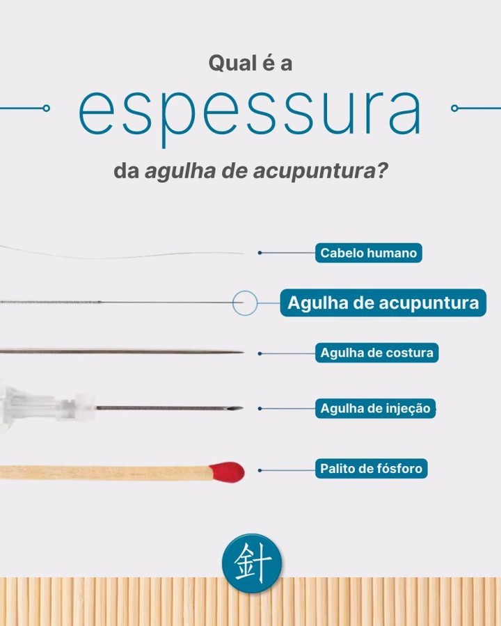 Qual é a espessura da agulha de acupuntura?